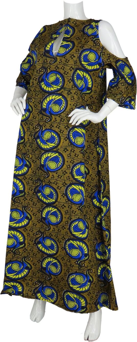 Sylvia Owori African Print Designer Kaftan Maxi Dress
